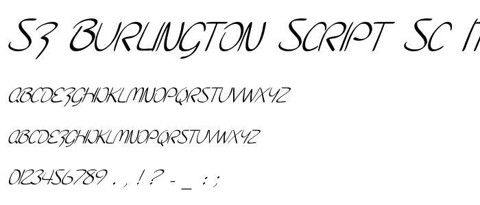 SF Burlington Script SC Italic font